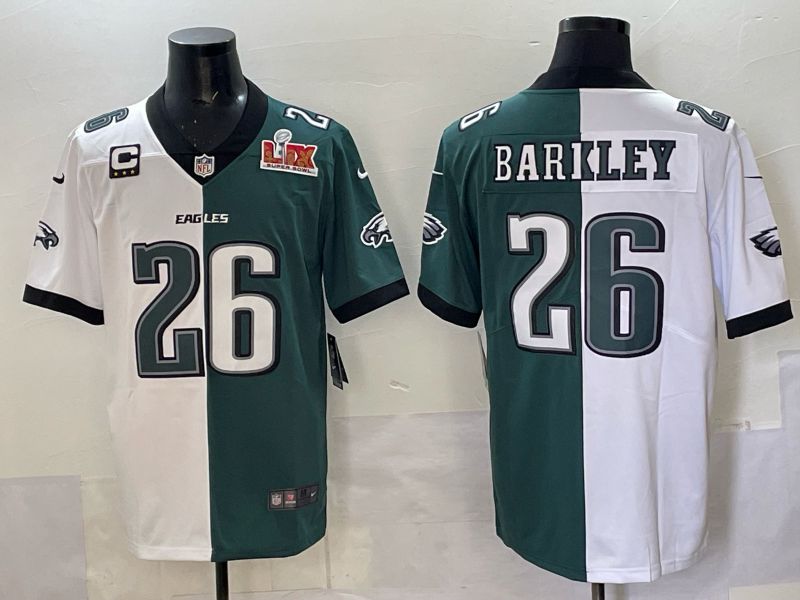 Men Philadelphia Eagles #26 Barkley green white Nike Limited NFL 2025 Jersey style 04